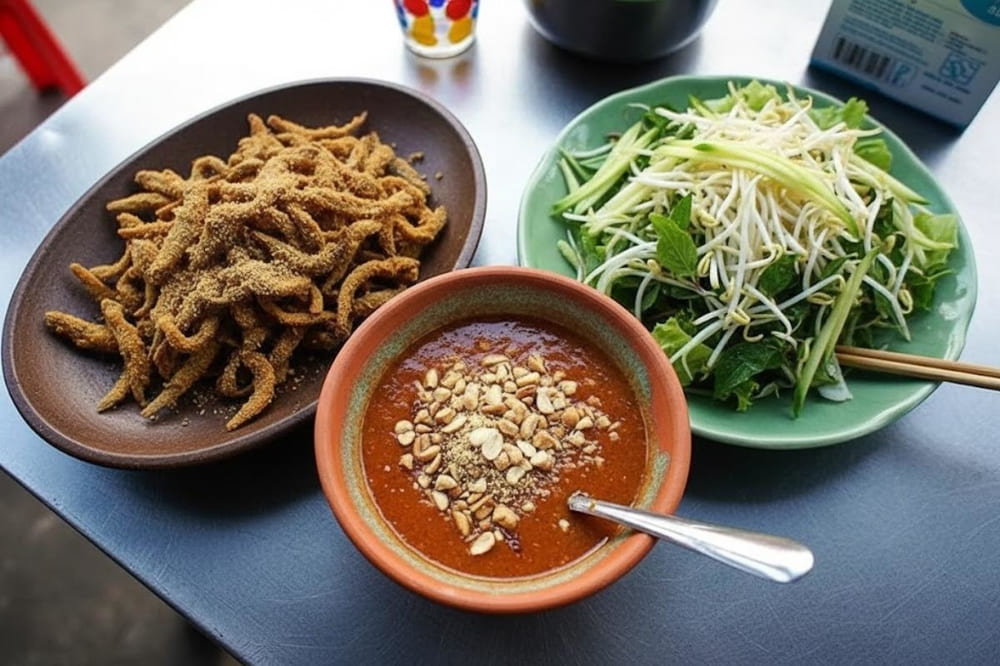 Gỏi cá Nam Ô là món ăn bạn không nên bỏ qua khi đến đây.